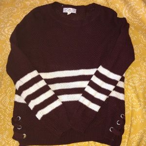 Maroon Stripped Sweater